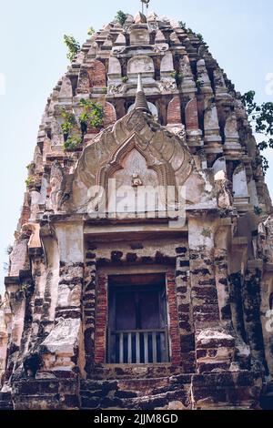 Les ruines antiques de Wat Ratchaburana dans le Parc historique d'Ayutthaya en Thaïlande Banque D'Images