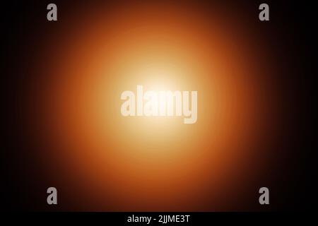 lentille jaune colorée à lumière du soleil sur fond noir Banque D'Images