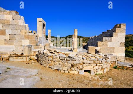 Grèce, Cyclades, Naxos, le temple de Demeter Banque D'Images