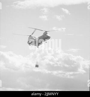 L'école des parachutistes à Karlsborg 1950s. Banque D'Images
