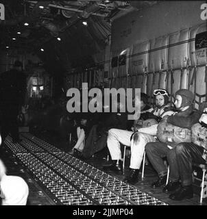 L'école des parachutistes à Karlsborg 1950s. Banque D'Images