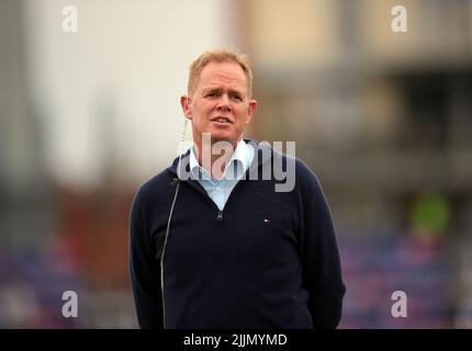 Ancien joueur sud-africain Shaun Pollock avant le premier match Vitality IT20 au stade unique de Seat, Bristol. Date de la photo: Mercredi 27 juillet 2022. Banque D'Images