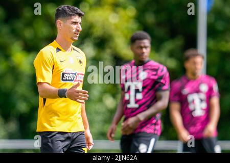 ALKMAAR, PAYS-BAS - JUILLET 27: Petros Mantalos d'AEK Athene pendant le match d'avant-saison entre AEK Athene et FC Utrecht sur 27 juillet 2022 à Alkmaar, pays-Bas (photo de Patrick Goosen/Orange Pictures) Banque D'Images