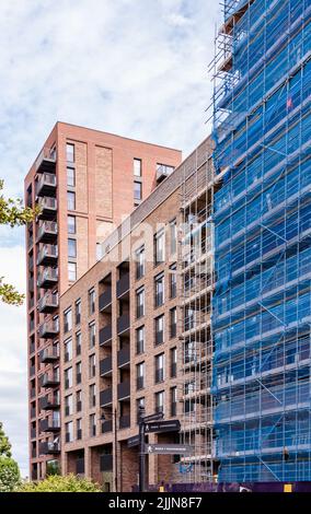 Nouveaux développements New Market Apartments a été construit sur l'ancienne histoire East Ham Market Hall à East Ham, Newham, Londres Banque D'Images