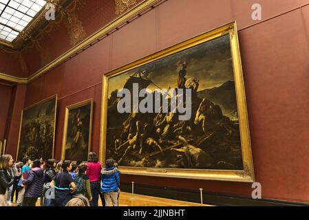 Le radeau de la Medusa par la peinture Théodore Gericault au musée du Louvre, Paris, France Banque D'Images