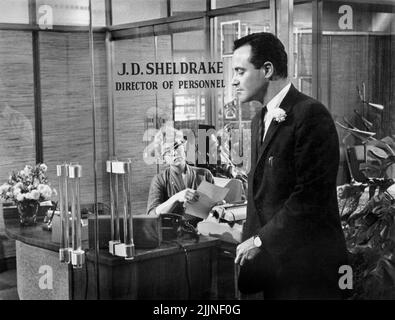 Jack Lemmon, sur-ensemble du film, 'l'appartement', United Artists, 1960 Banque D'Images