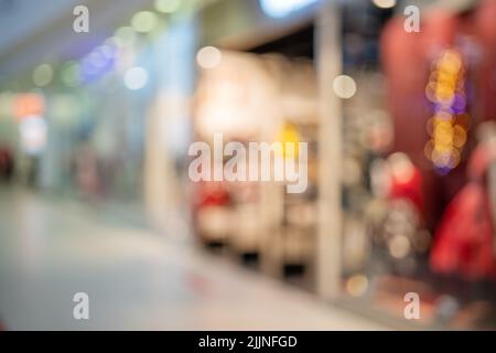 Une image floue de l'intérieur du magasin Banque D'Images