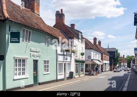 Maisons d'époque, Bell Street, Sawbridgeworth, Hertfordshire, Angleterre, Royaume-Uni Banque D'Images