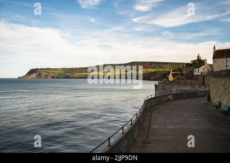 The Robin Hood's Bay pendant l'été en Angleterre, au Royaume-Uni Banque D'Images