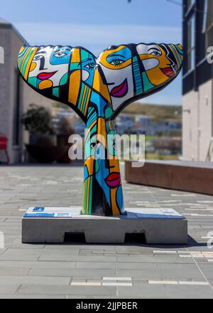 Un spectacle de sculpture d'art de conte de baleines à Auckland, en Nouvelle-Zélande Banque D'Images