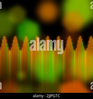 Illustration de lignes de fréquence verticales transparentes et colorées Banque D'Images