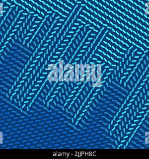 Illustration verticale d'un motif bleu abstrait Banque D'Images