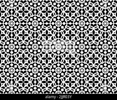 Motif de tribu sans couture ligne noire et blanche géométrique papier peint ethnique mosaïque ancienne image folklorique ethnique Tribal ornement. Arrière-plan brodé Banque D'Images