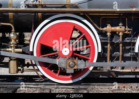 Réplique de la locomotive 119, parc historique national Golden Spike, Utah. Banque D'Images