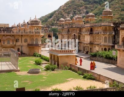 Le Temple Galta Ji ou Monkey à Jaipur, en Inde Banque D'Images