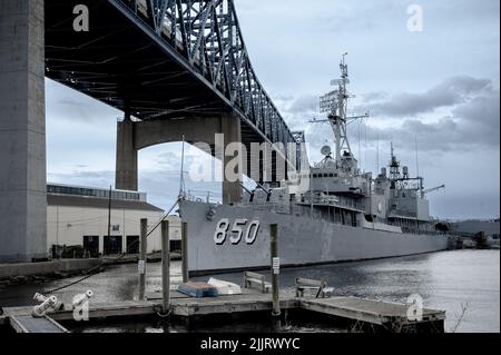 Le destroyer USS Joseph P. Kennedy Jr dans Battleship Cove Museum, Fall River, Massachusetts, États-Unis Banque D'Images