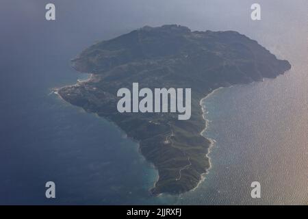 L'île d'Othonoi près de l'île grecque de Corfou également appelée Kerkyra Banque D'Images