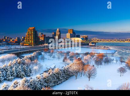 Une belle photo de Louisville en hiver Banque D'Images