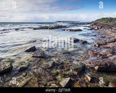 Hill 60 Park, Fishermans Rocks et Five Islands nature Reserve's Big Island, Port Kembla Banque D'Images