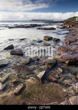 Hill 60 Park, Fishermans Rocks et Five Islands nature Reserve's Big Island, Port Kembla Banque D'Images