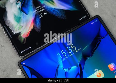 Samsung Ecosystem au Mobile World Congress Barcelone 2022, Espagne - 03 mars 2022 Banque D'Images