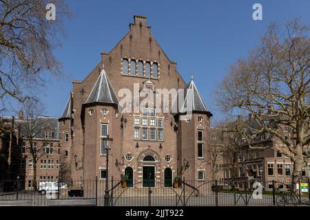 Bâtiment façade extérieure architecture partie de l'Institut et musée Tropics historique à Amsterdam, aux pays-Bas. Banque D'Images