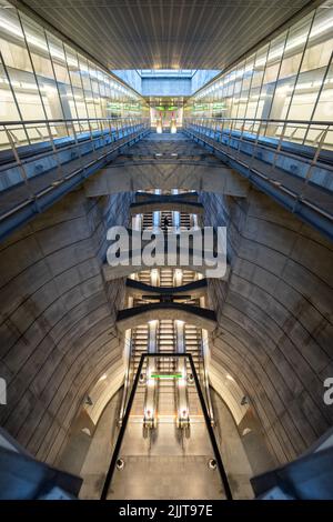 Une station de métro à Vienne, Autriche Banque D'Images