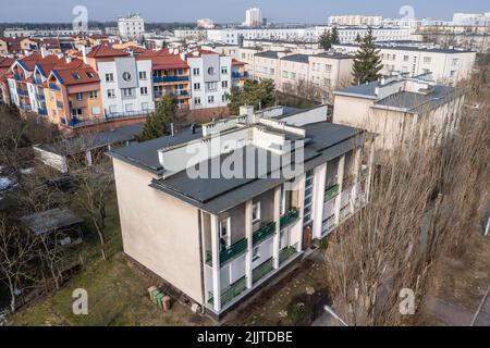 Bâtiments résidentiels à Stalowa Wola, capitale du comté de Stalowa Wola, dans la Voïvodeship sous-carpathe, dans le sud-est de la Pologne Banque D'Images