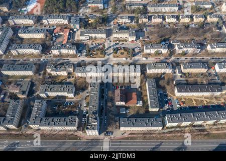 Bâtiments résidentiels à Stalowa Wola, capitale du comté de Stalowa Wola, dans la Voïvodeship sous-carpathe, dans le sud-est de la Pologne Banque D'Images