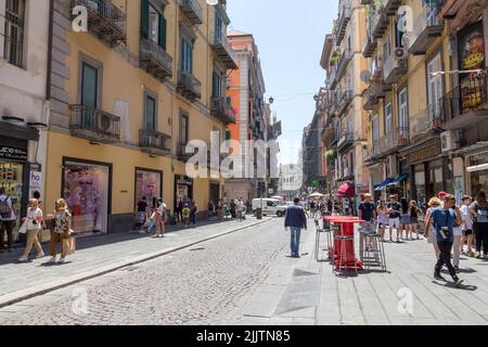 Via Toledo, centre-ville de Naples, Italie, Campanie Banque D'Images