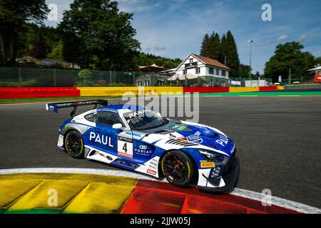 04 Haupt Racing Team, Mercedes-AMG GT3 de Jordan LOVE, Jannes FITTJE, Alain VALENTE, Frank BIRD, en action pendant les TotalEnergies 24 heures de Spa 2022, 7th tour du Fanatec GT World Challenge Europe 2022 Powered by AWS, de 27 juillet au 31, 2021 sur le circuit de Spa-Francorchamps, À Stavelot, Belgique - photo Florent Gooden / DPPI Banque D'Images