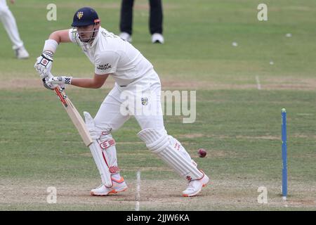 Alex Lees de Durham lors du match de championnat du comté de LV= entre le Durham County Cricket Club et le Middlesex County Cricket Club au Seat unique Riverside, Chester le Street, le jeudi 28th juillet 2022. (Crédit : Robert Smith | ACTUALITÉS MI) crédit : ACTUALITÉS MI et sport /Actualités Alay Live Banque D'Images