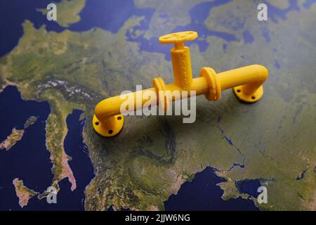 L'illustration montre les ventes de gaz et de pétrole russes en Europe sur 27 juillet 2022. Photo: Tomislav Miletic/PIXSELL Banque D'Images