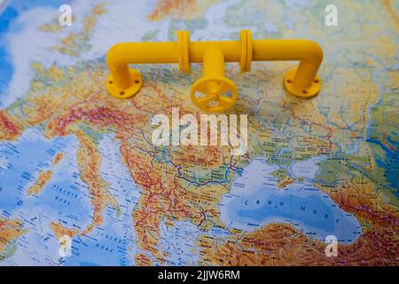 L'illustration montre les ventes de gaz et de pétrole russes en Europe sur 27 juillet 2022. Photo: Tomislav Miletic/PIXSELL Banque D'Images