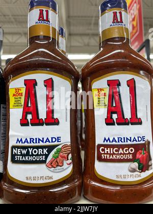 Grovetown, GA USA - 03 15 22: Magasin de détail A! variété de marinade au steak Banque D'Images