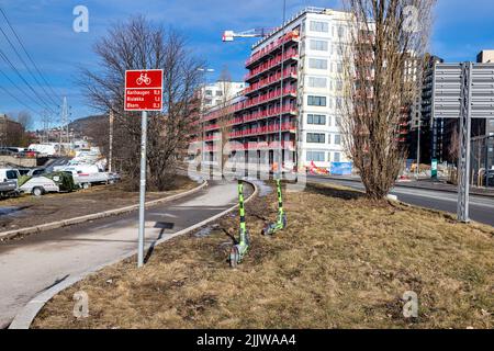 Urban Ulven Okern nouveaux bâtiments grue Oslo Norvège Banque D'Images