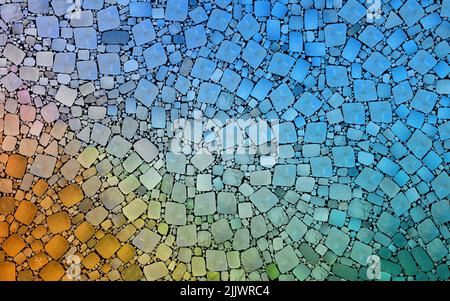 Rendu numérique de la mosaïque parchemin abstraite - peinture acrylique fluide concept art - fond d'écran motif Banque D'Images