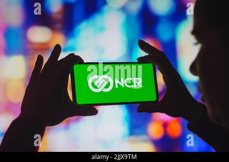 Brésil. 28th juillet 2022. Dans cette illustration, le logo de NCR Corporation s'affiche sur l'écran d'un smartphone. (Credit image: © Rafael Henrique/SOPA Images via ZUMA Press Wire) Banque D'Images
