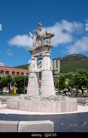 Monumento A Juan de la Cosa à Santona, Cantabrie Banque D'Images