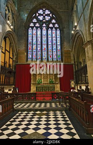 La chancellerie de l'église du Prieuré de St Mary dans le Vieux Bridlington, Yorkshire Banque D'Images