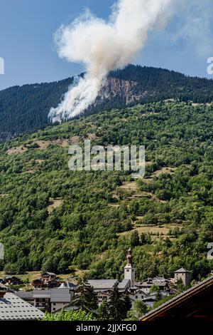 Fès de forêt à Villemartin, Savoie, 27 juillet 2022 Banque D'Images