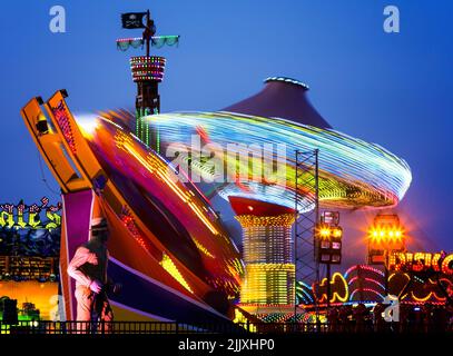 Casino Pier est situé à Seaside Heights, dans le New Jersey. La jetée a été partiellement détruite pendant l'ouragan Sandy, 2012. Le quai a été reconstruit. Banque D'Images