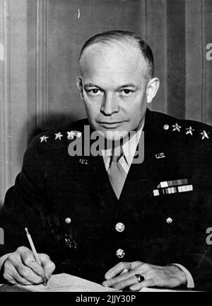 Président Dwight Eisenhower - Genèse scènes - avant 1960 - personnalité. 8 mars 1944. Banque D'Images