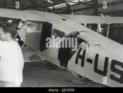 Dégâts à la bombe Salaumau - dossier de guerre. 27 février 1942. Banque D'Images