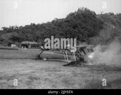 Kevin panera avion paner tué par des balles de mitrailleuse Salaumau. 9 mars 1942. Banque D'Images