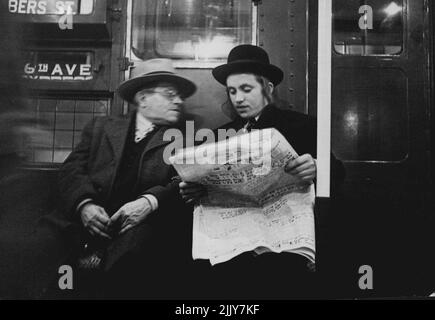 Métro - New York. 13 mars 1947. Banque D'Images