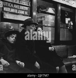 Métro - New York. 13 mars 1947. Banque D'Images