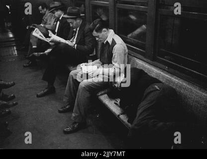 Métro - New York. 13 mars 1947. Banque D'Images