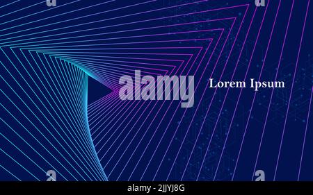 résumé triangle bleu violet, concept de réseau, texture géométrique, technologie scientifique, arrière-plan futuriste Banque D'Images