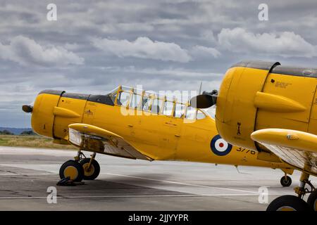 North American Harvards à Boundary Bay BC Canada Banque D'Images